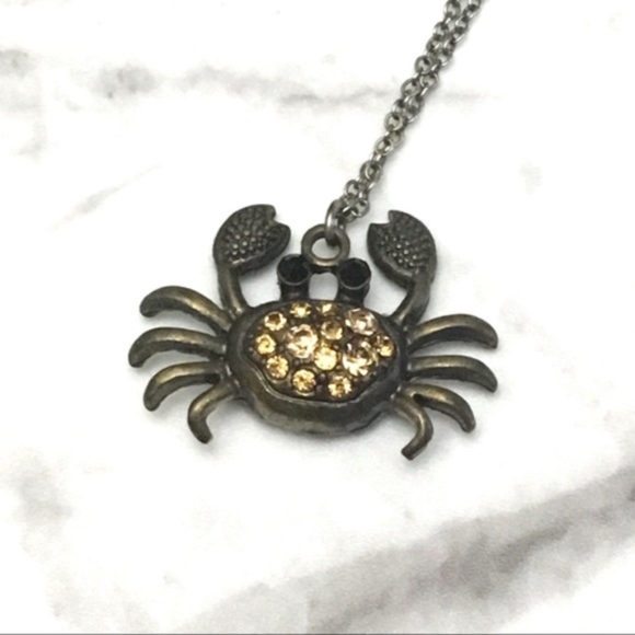 Cancer Crab Chrome Necklace - Picture 1 of 8